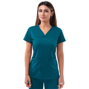 ADAR Sweetheart V-neck Scrub Top