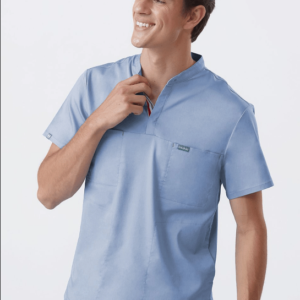 Mediclo Skye Men’s Banded Collar Scrub Top