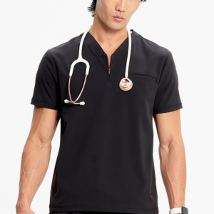 Cherokee Infinity Men’s Partial Zip V-Neck Scrub Top