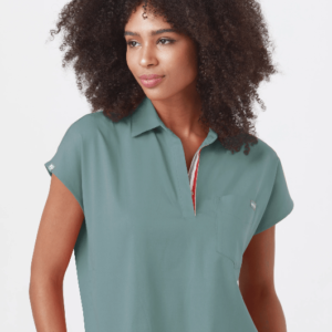 Mediclo Capri: Collared Scrub Top